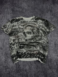 (rare) 2000s xtreme couture chrome shirt (L)