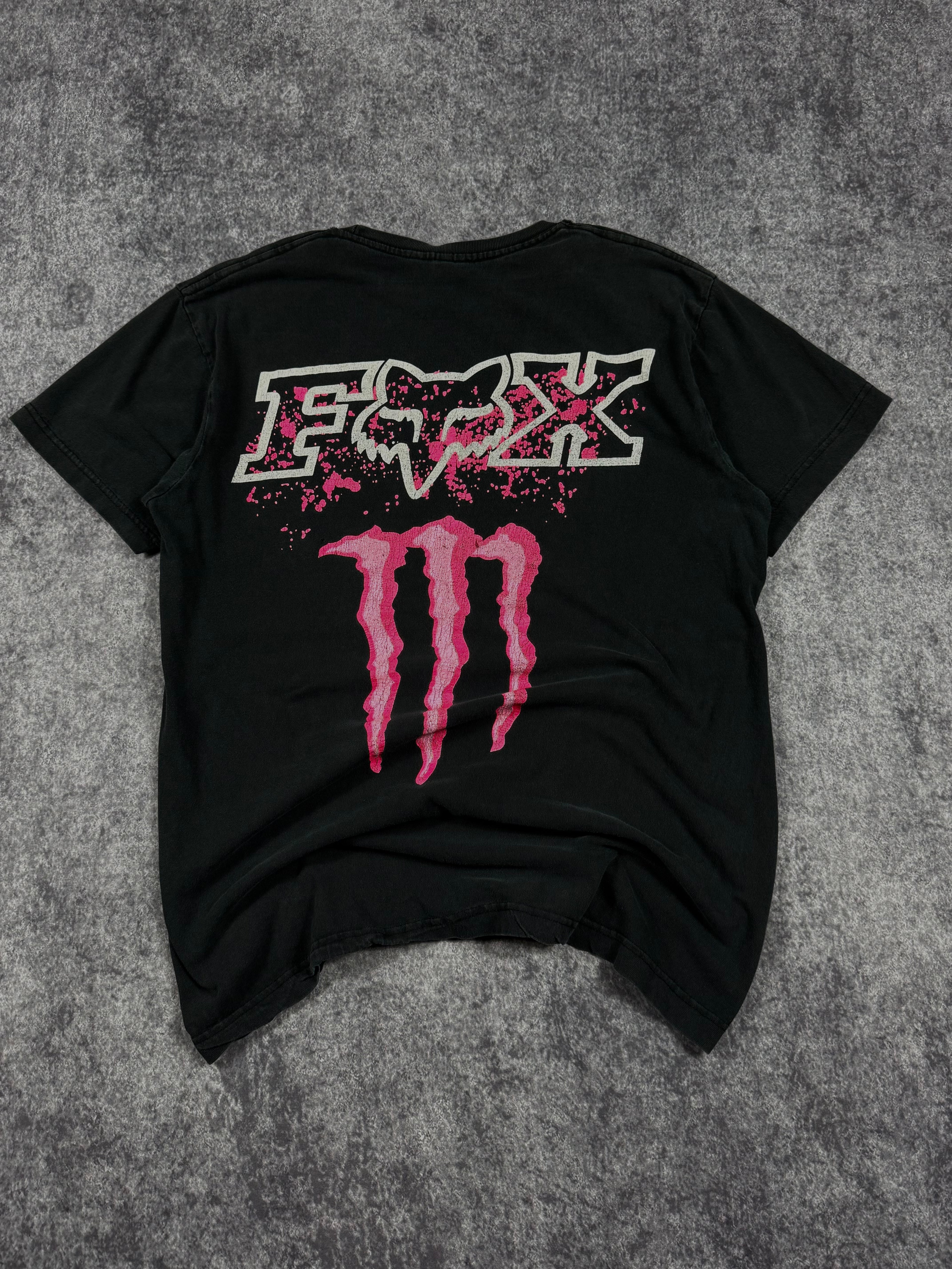 (rare) 2000s monster energy x fox racing shirt (M)
