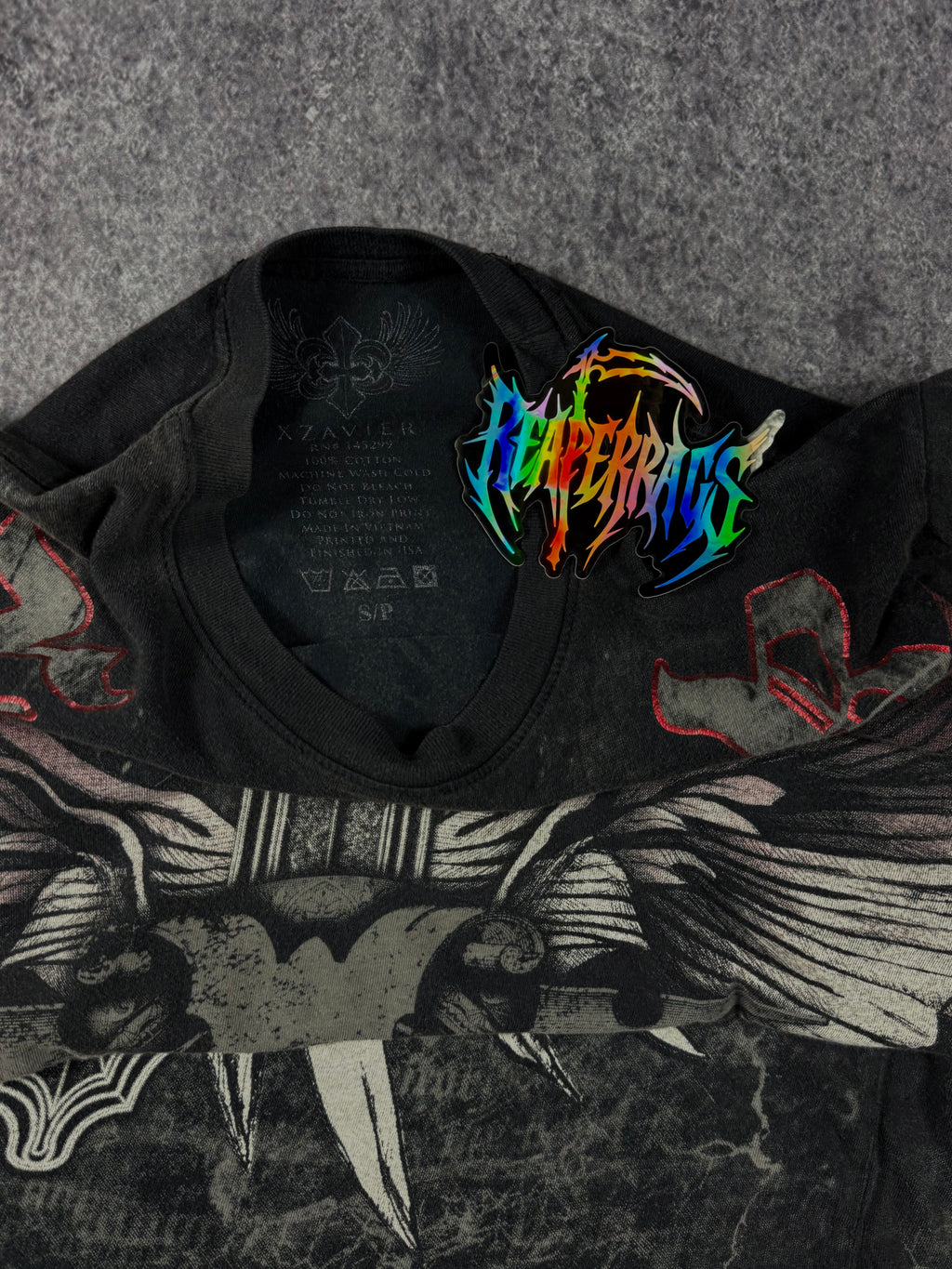 (rare) 2000s xavier chrome shirt (S)