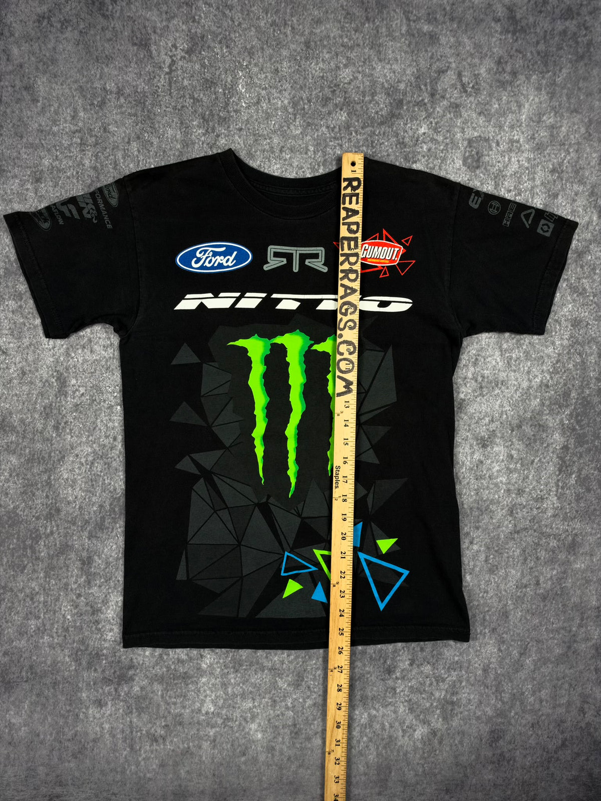 (RARE) 2000s MONSTER ENERGY x GITTIN SHIRT (S)