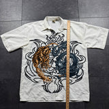 2000s Dragon Button Up Shirt (XXL)