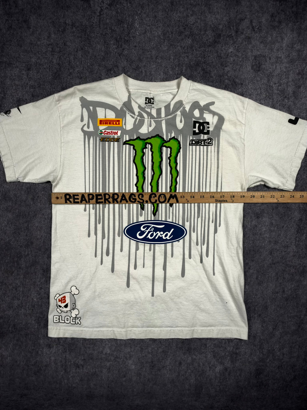 (GRAIL) 2000s DC SHOES x MONSTER ENERGY x KEN BLOCK SHIRT (S)
