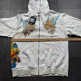 Deadstock 2000s Rhinestone Skull Hoodie (XL)