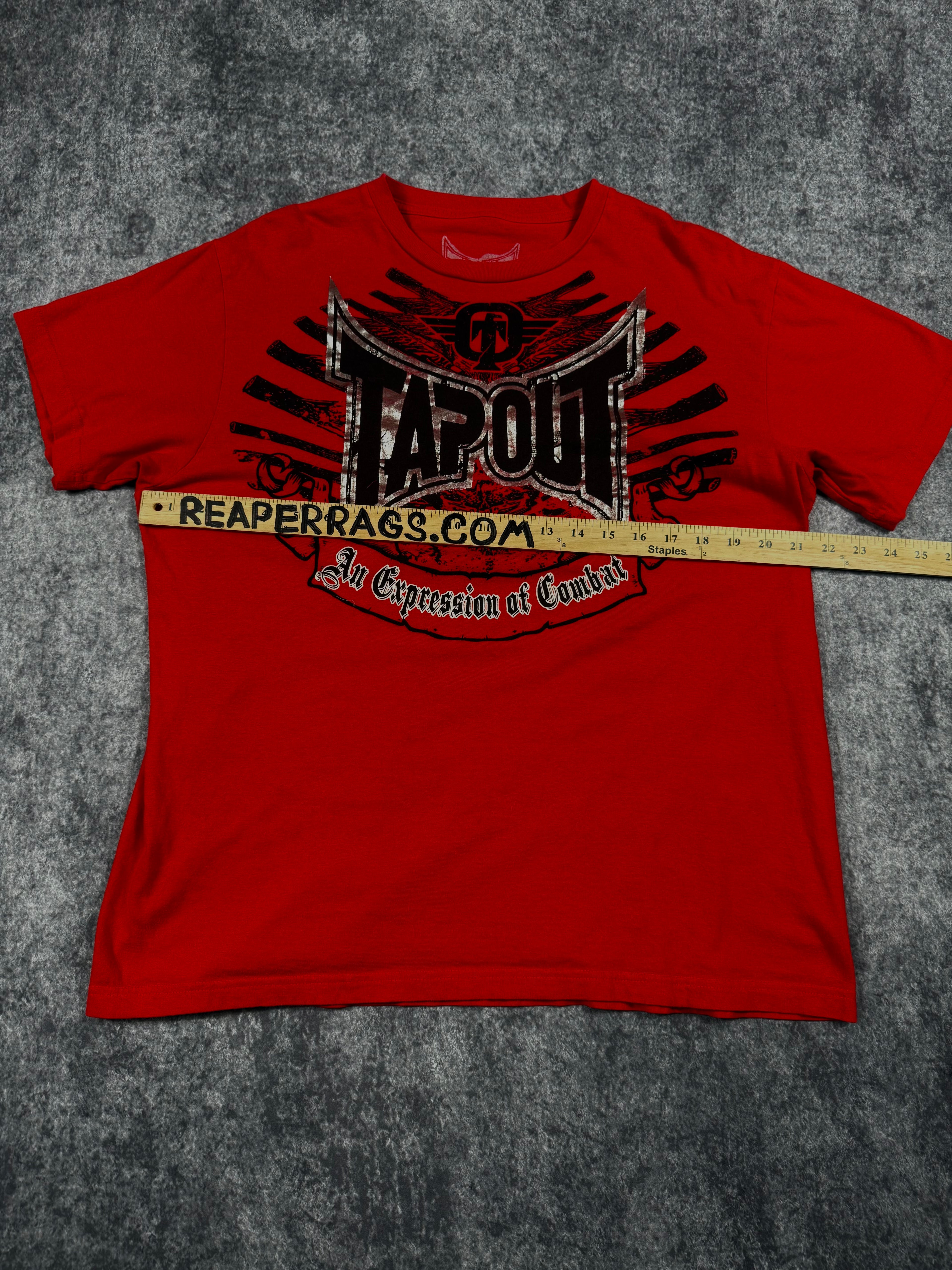 (rare) 2000s tapout signature series chrome shirt (L)