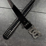 Rhinestone DC Studded Belt (belt included)