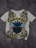 (rare) 2000s christian audigier rhinestone shirt (S)