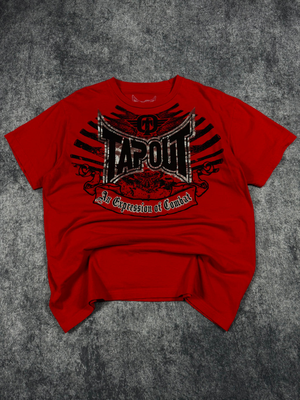 (rare) 2000s tapout signature series chrome shirt (L)