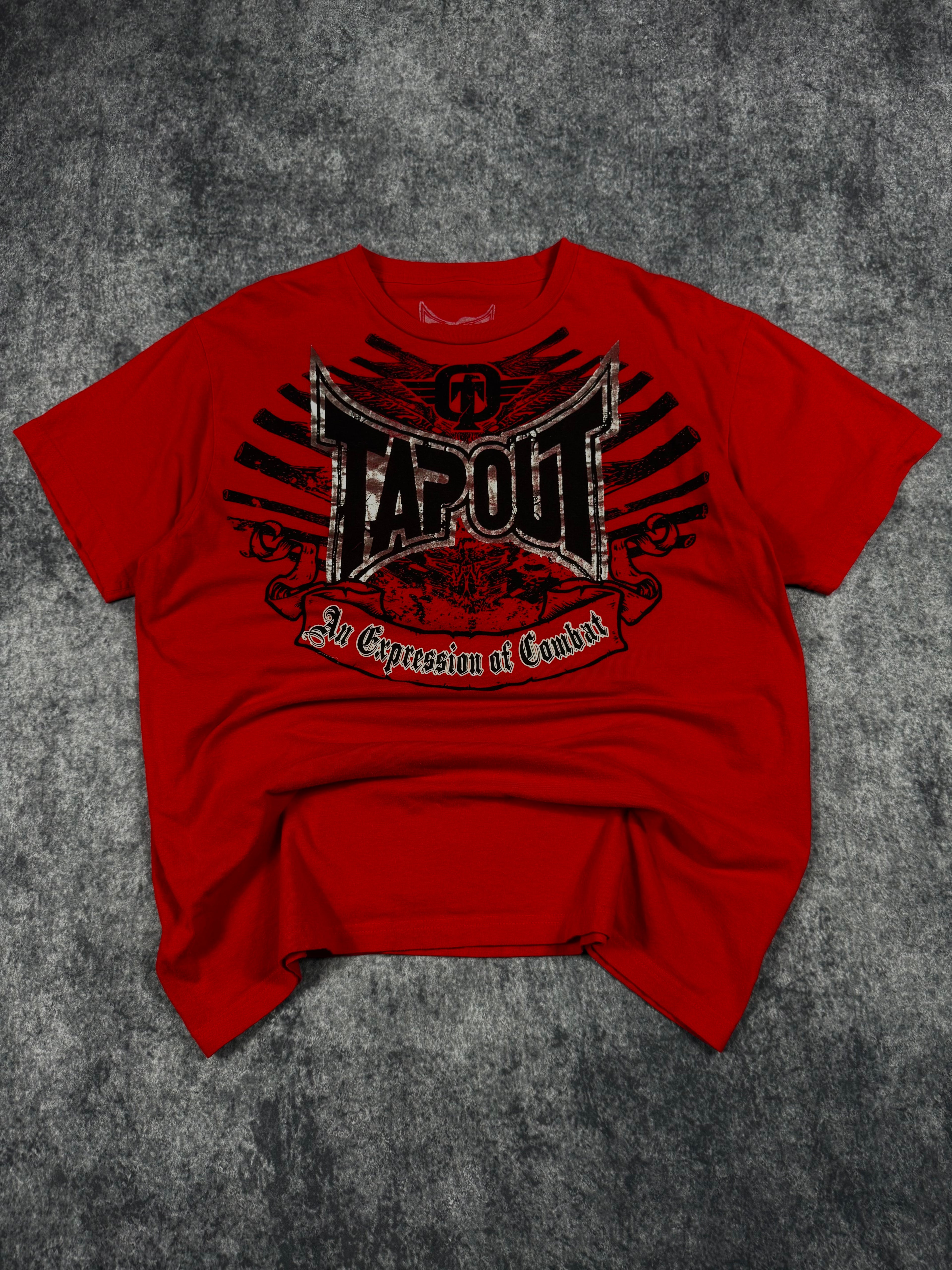 (rare) 2000s tapout signature series chrome shirt (L)