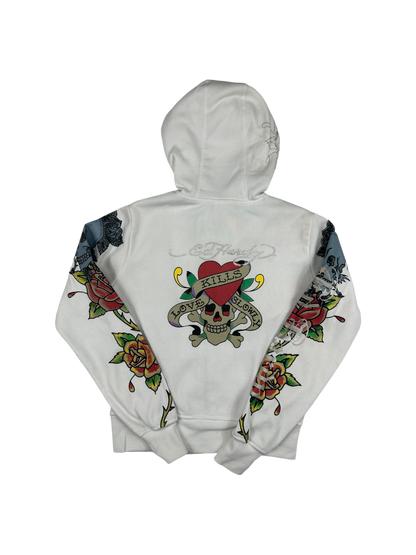 Ed Hardy AOP Zip-Up Hoodie (M)