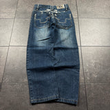 (rare) 2000s Southpole Embroidered Black Tab Jeans (28x26)