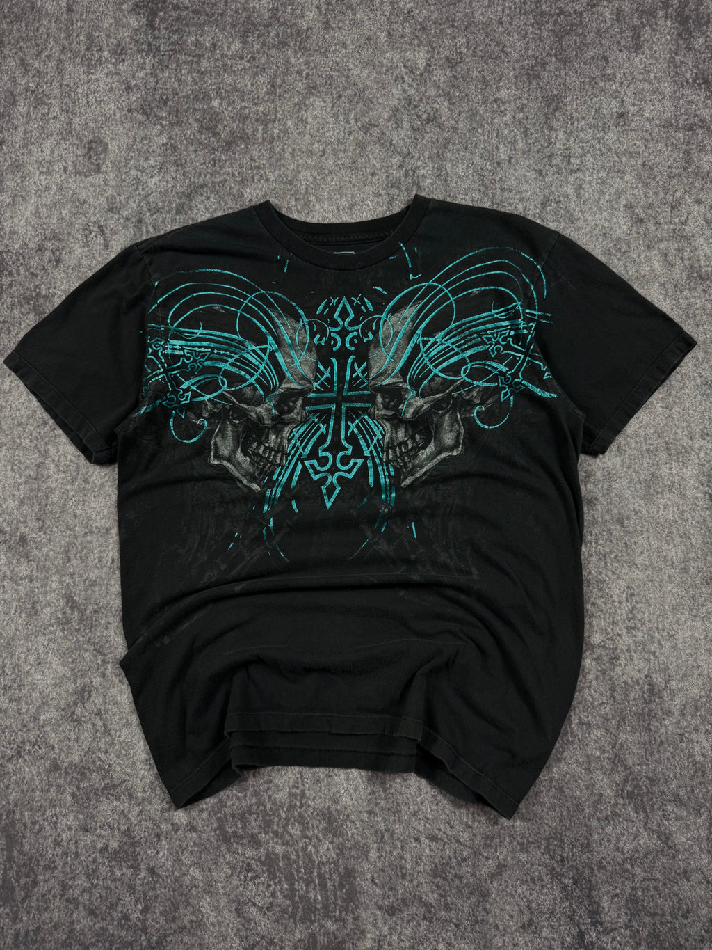 (rare) 2000s mma elite chrome shirt (S)