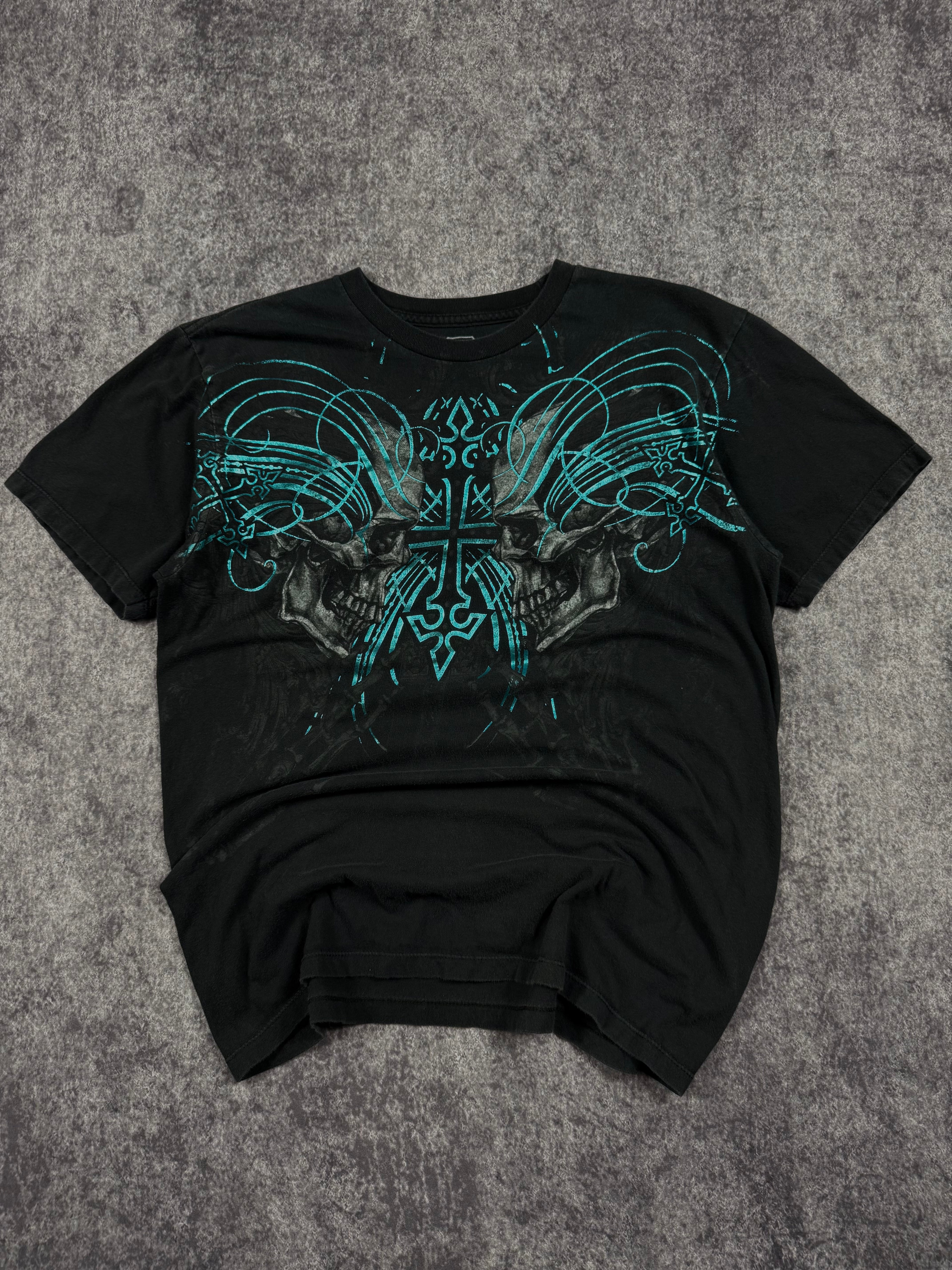 (rare) 2000s mma elite chrome shirt (S)