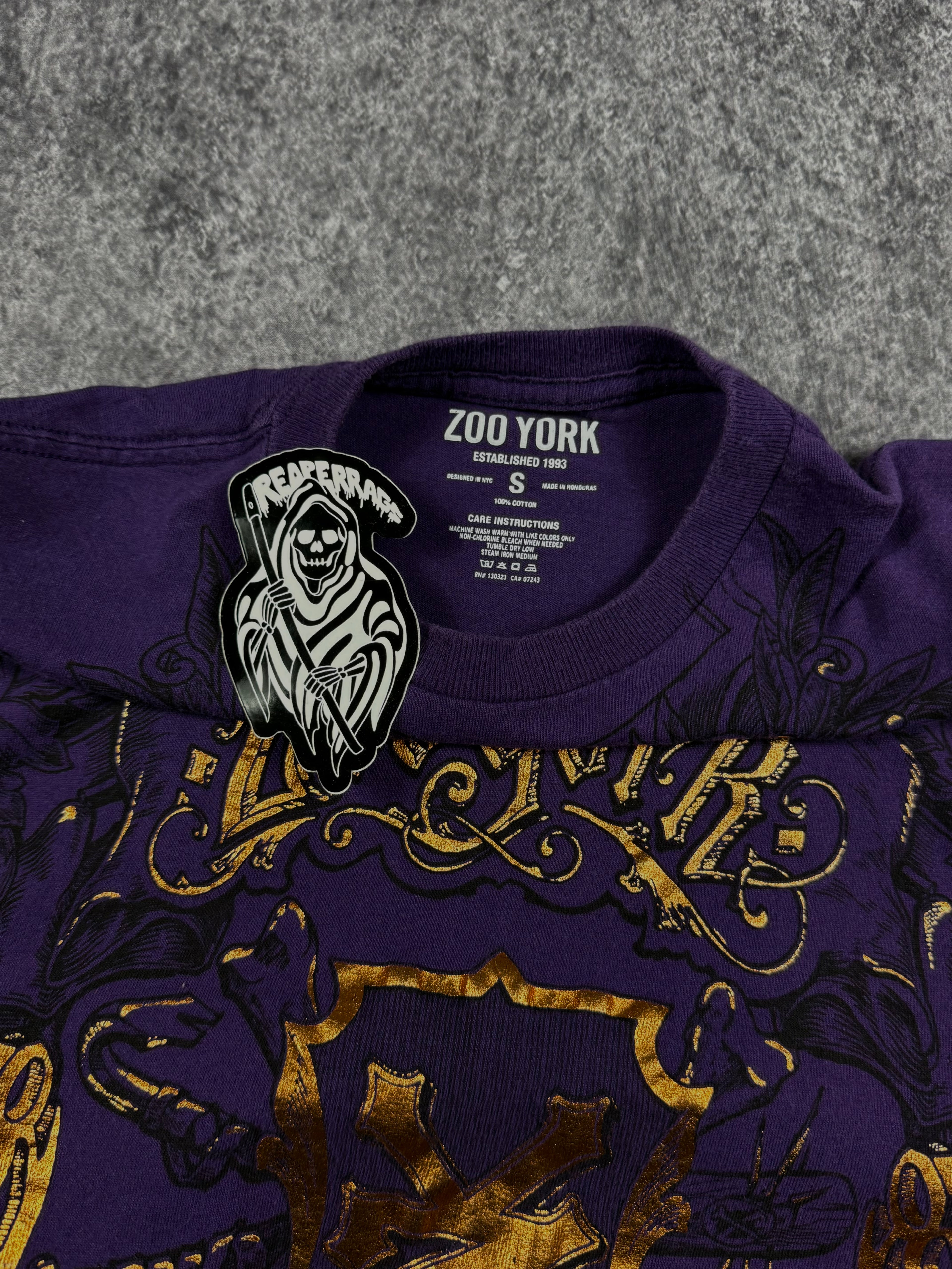 (rare) 2000s zoo york chrome shirt (XS)