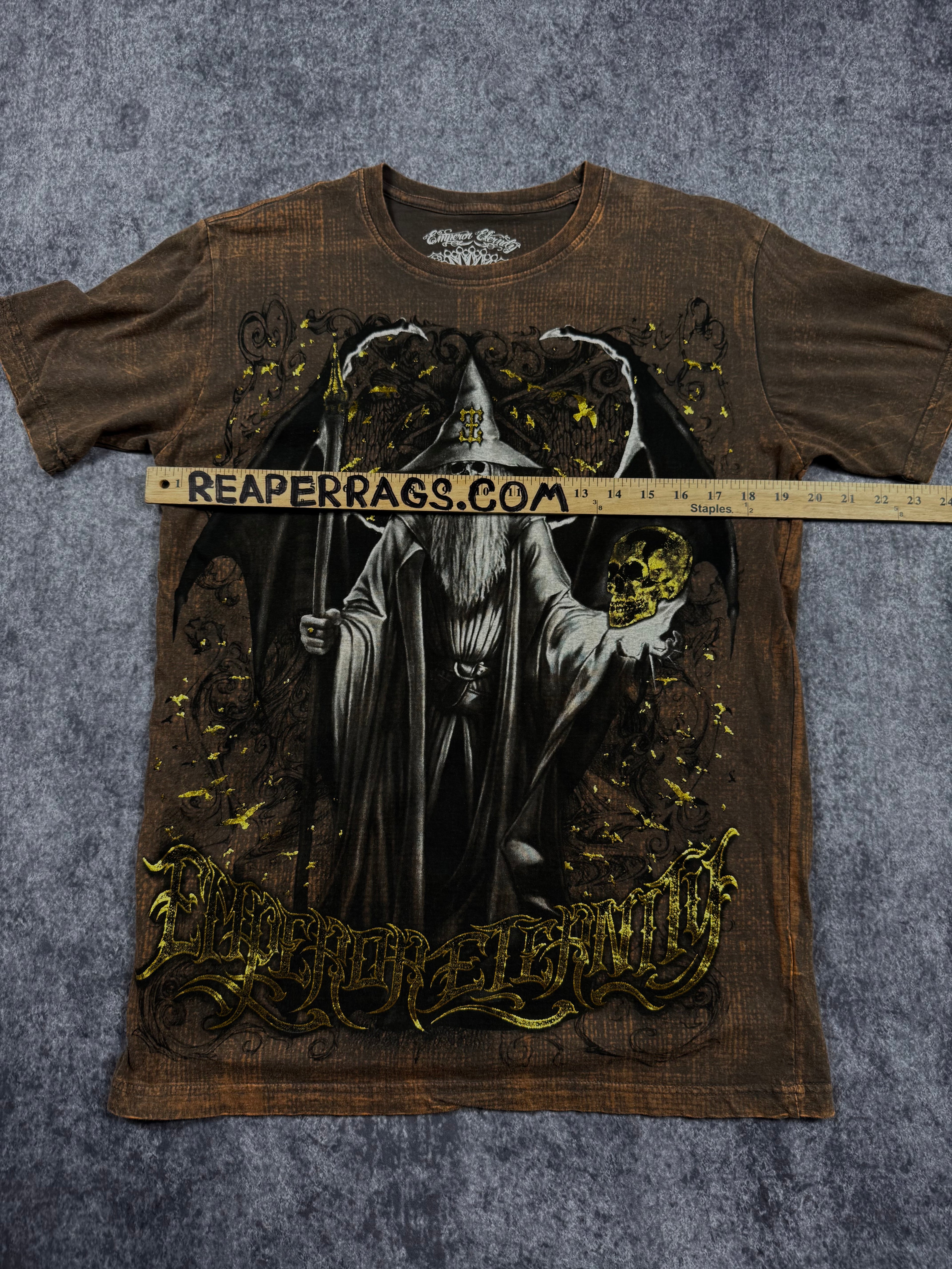 (rare) 2000s emperor eternity chrome shirt (M)