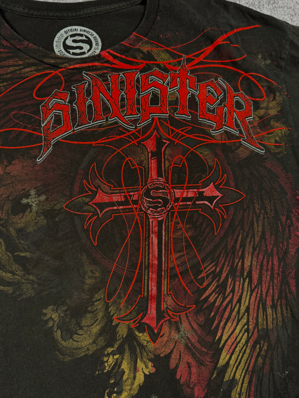 (rare) 2000s sinister chrome shirt (XL)
