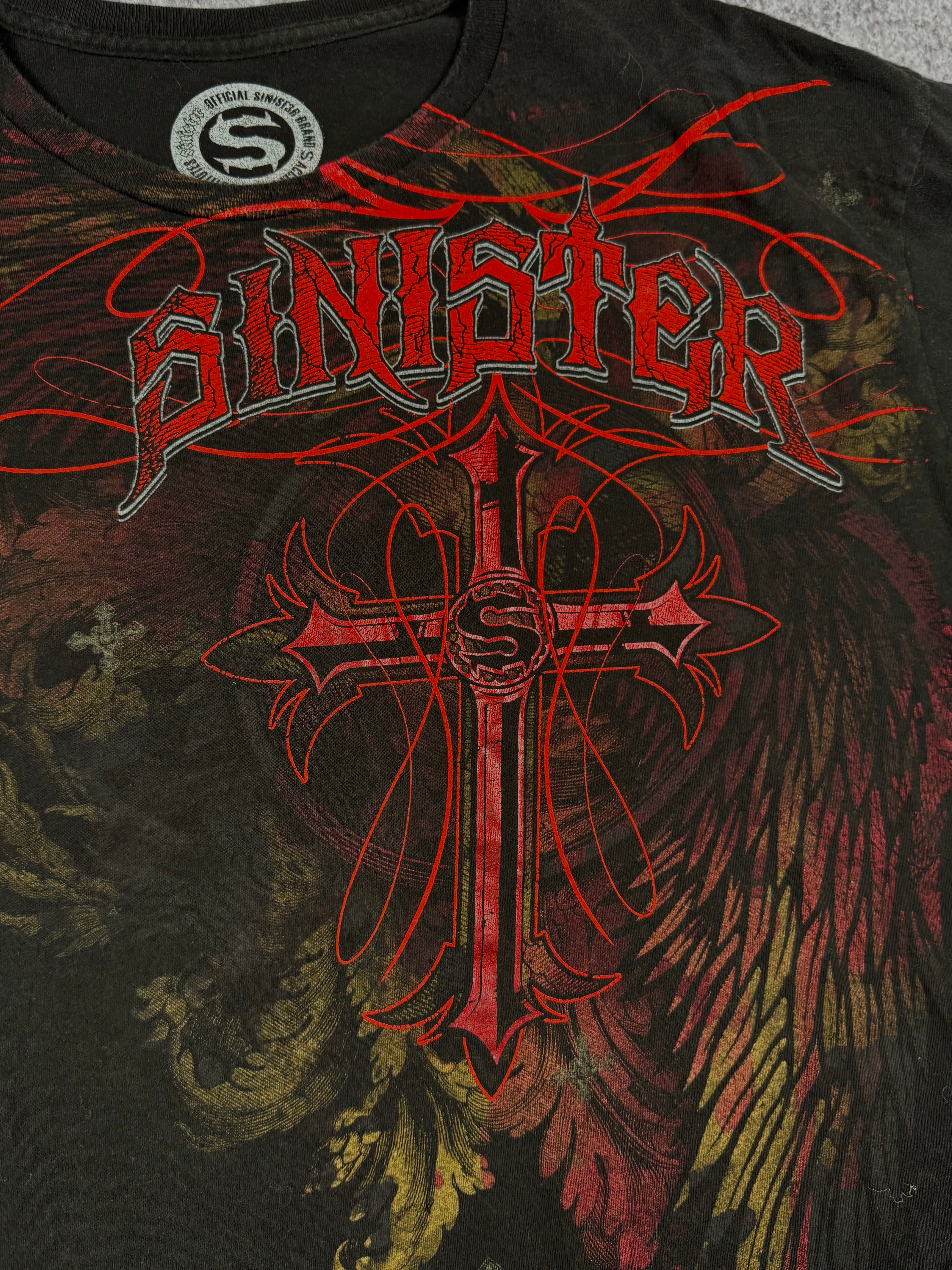 (rare) 2000s sinister chrome shirt (XL)