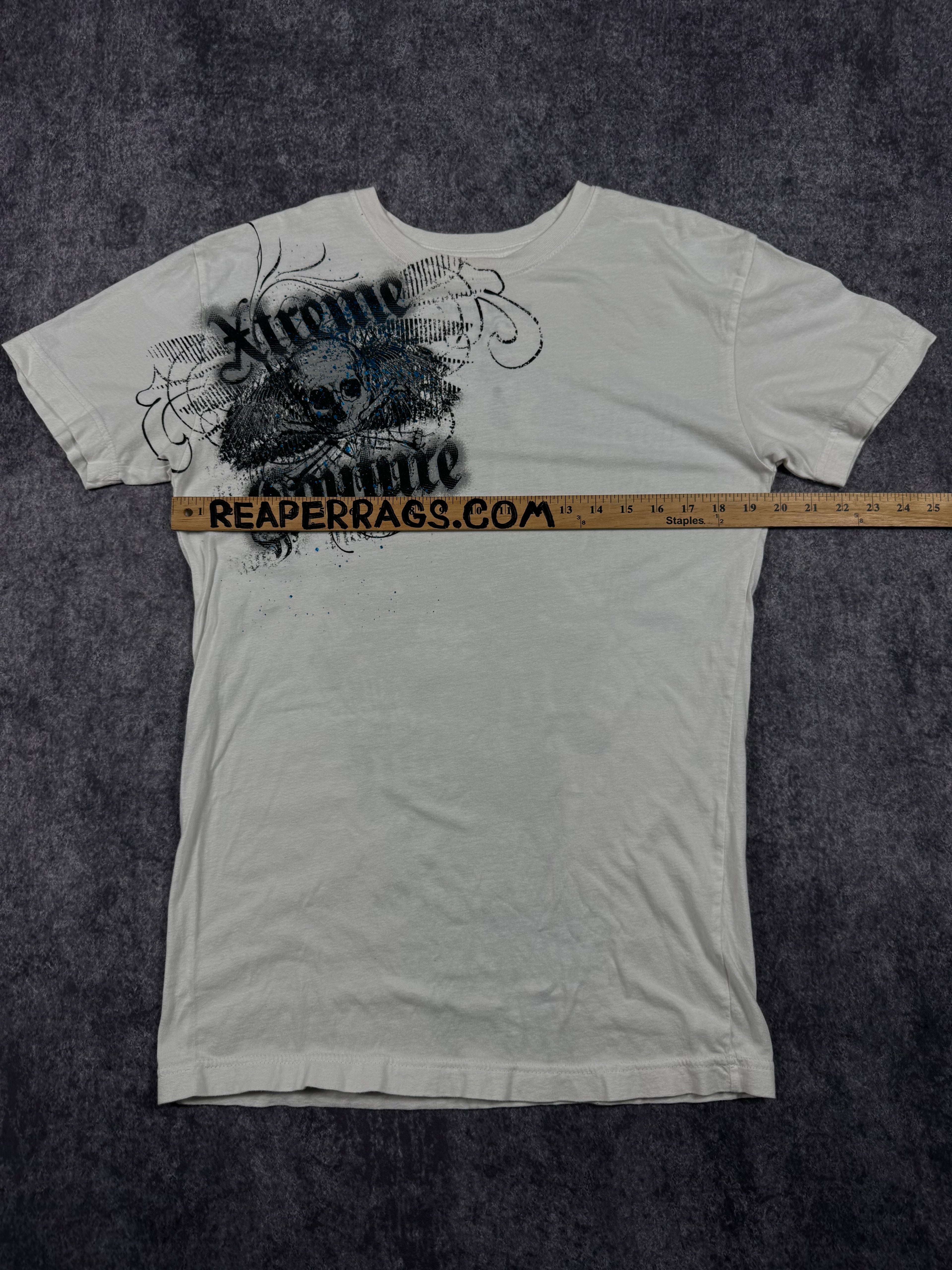 (rare) 2000s xtreme couture chrome shirt (M)