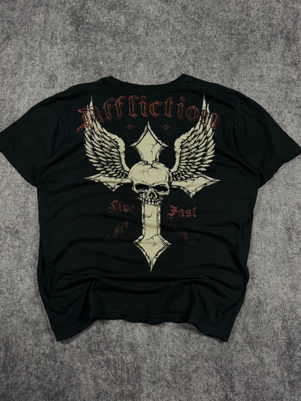 (rare) 2000s affliction chrome shirt (XL)
