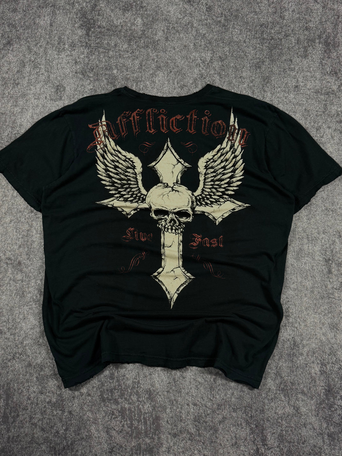(rare) 2000s affliction chrome shirt (XL)