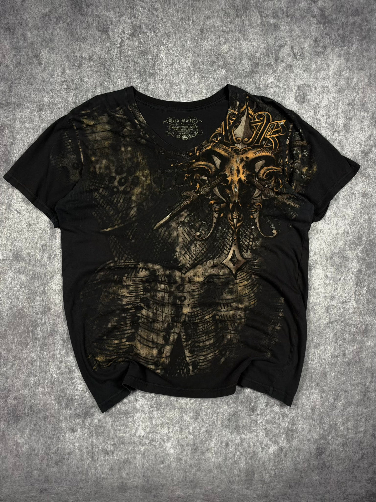 (RARE) 2000s BRAD BUTTER SHIRT (L)