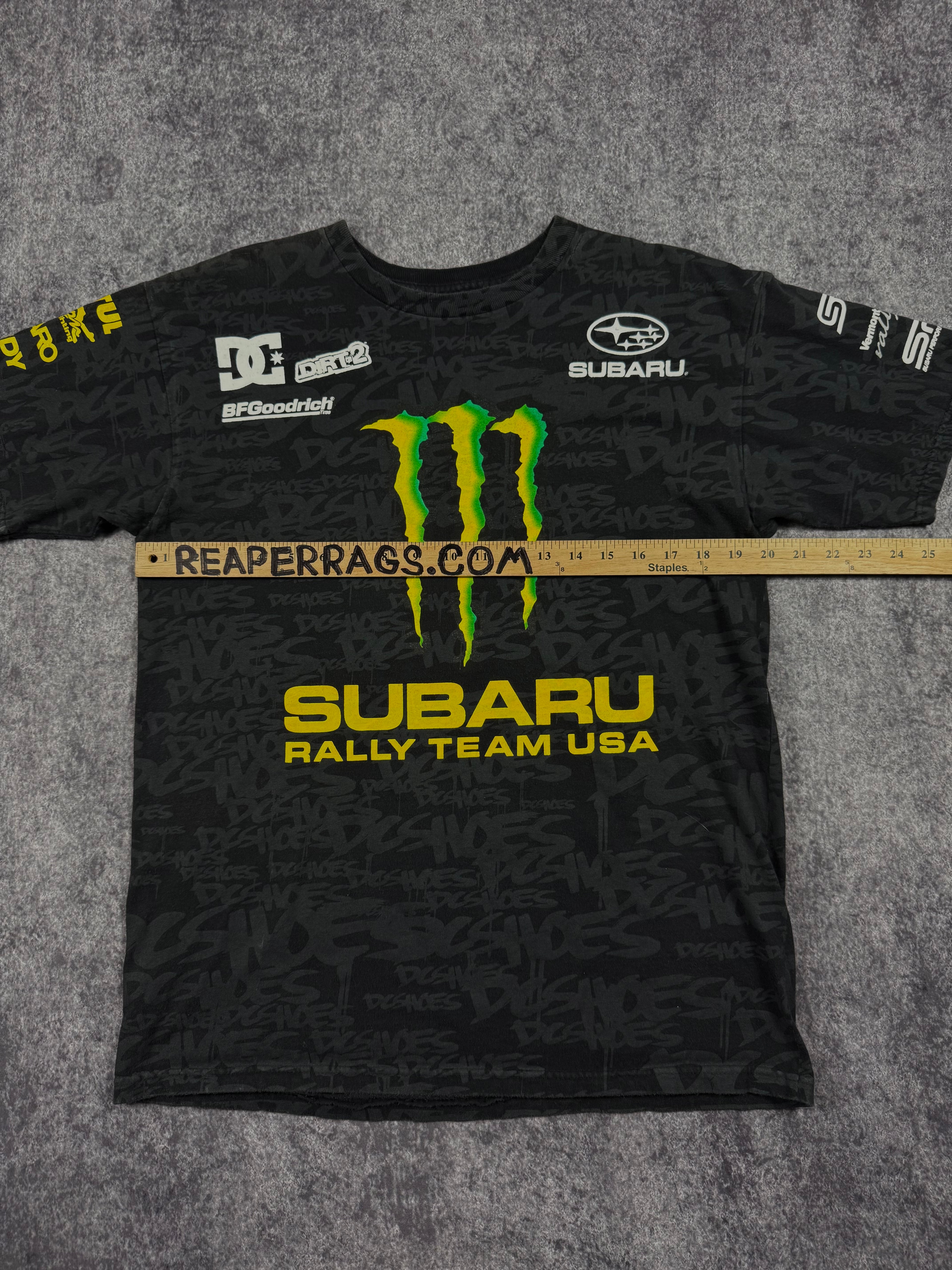 (rare) 2000s monster energy x dc shoes x ken block x subaru shirt (M)