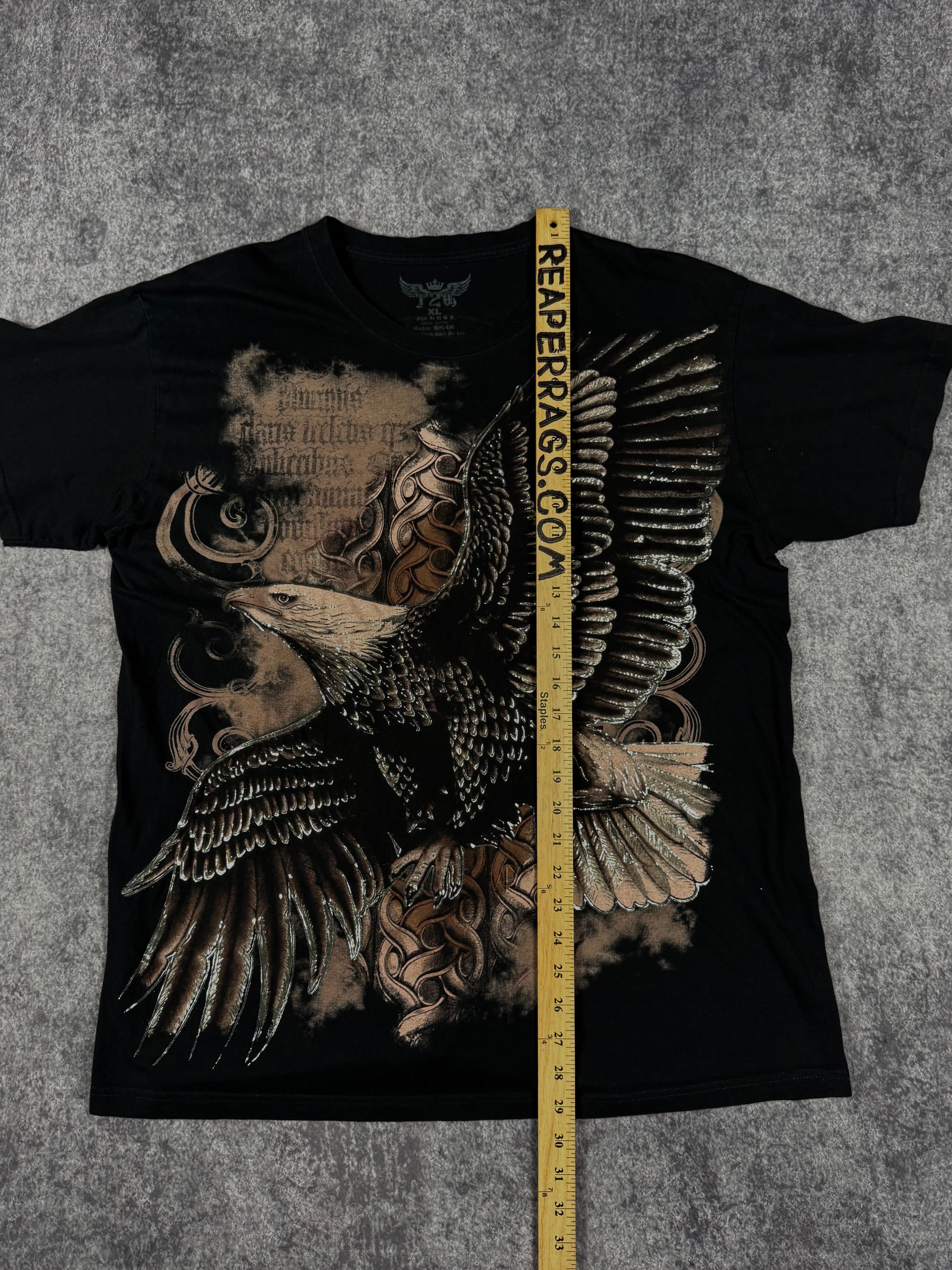 (rare) 2000s winged chrome shirt (L)