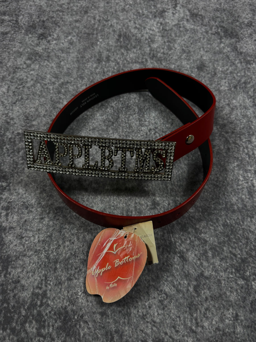 (rare) deadstock 2000s apple bottoms rhinestone belt (belt included)