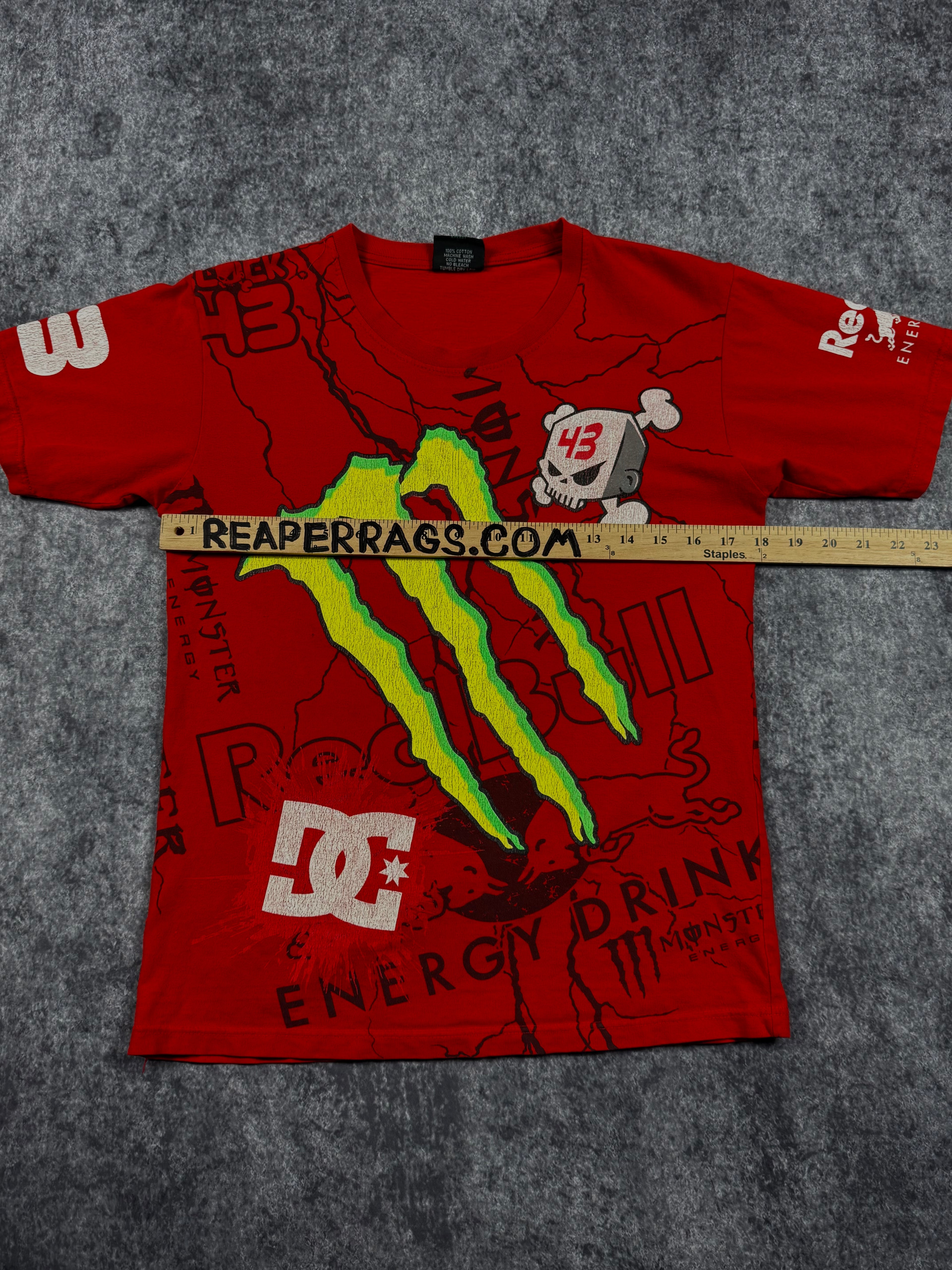 (rare) 2000s monster energy x dc shoes x ken block shirt (S)