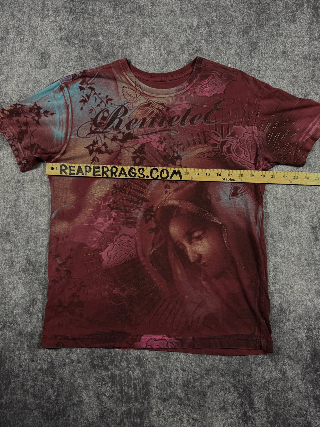 (rare) 2000s remetee x affliction crhome shirt (M)
