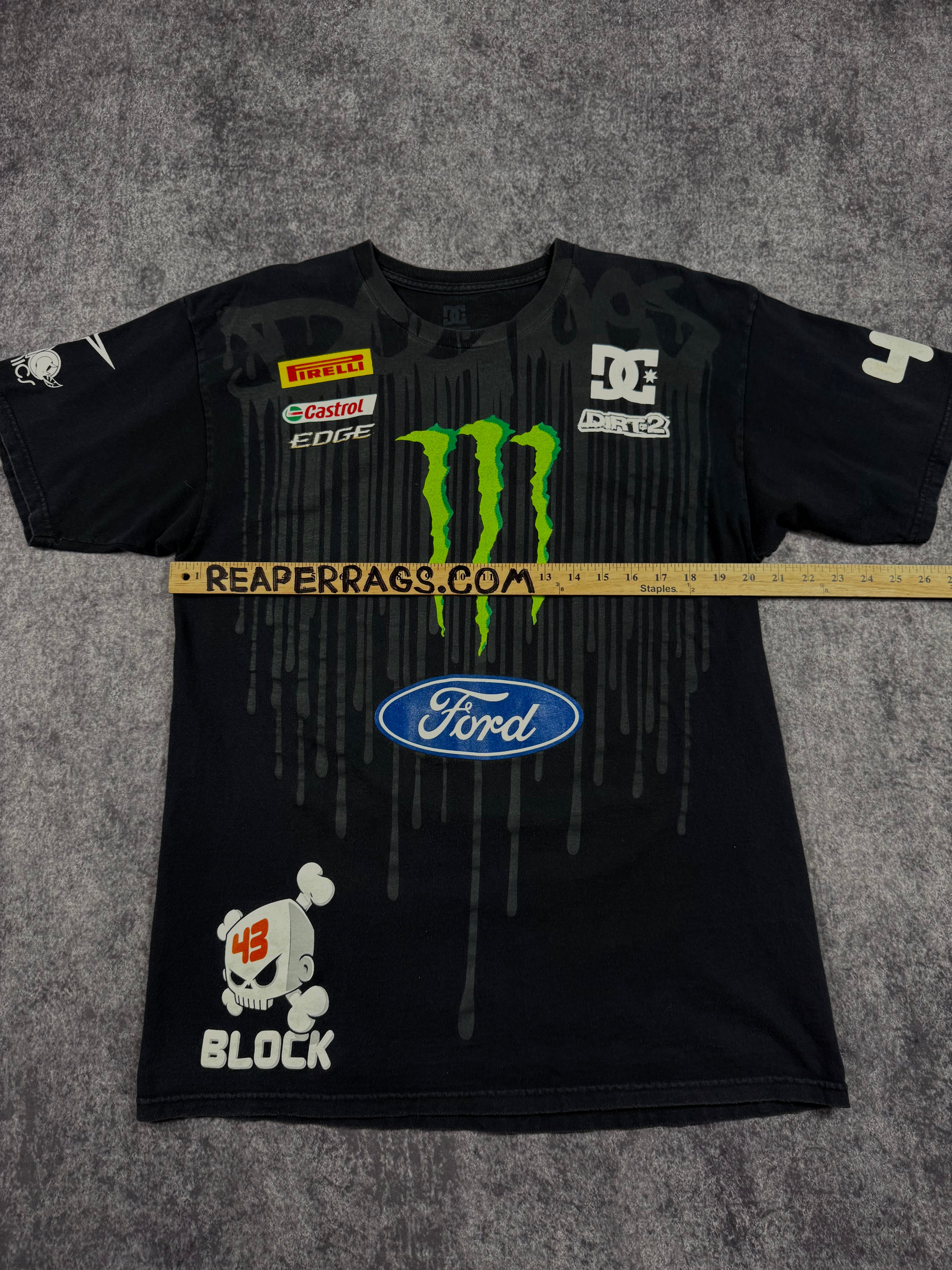 (rare) 2000s dc shoes x monster energy x ken block shirt (M)