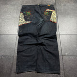 2000s Wings Embroidered Jeans (42x30)