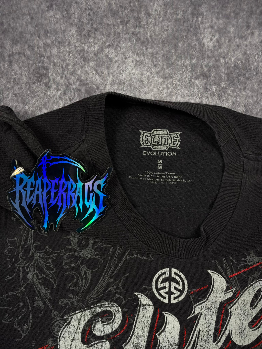 (RARE) 2000s MMA ELITE SHIRT (S)