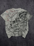 (rare) 2000s winged skull shirt (M)