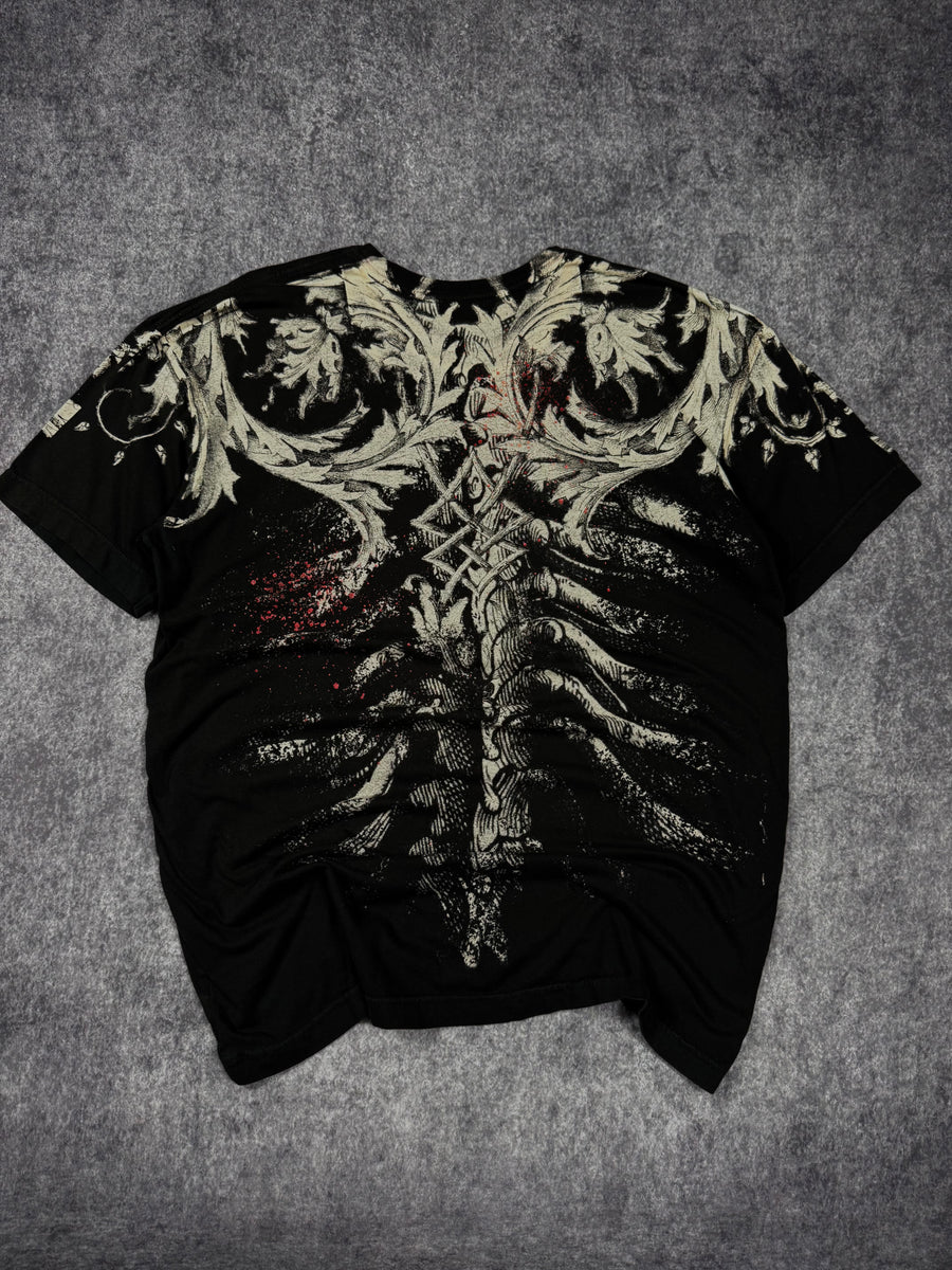 (rare) 2000s xtreme couture chrome shirt (XL)