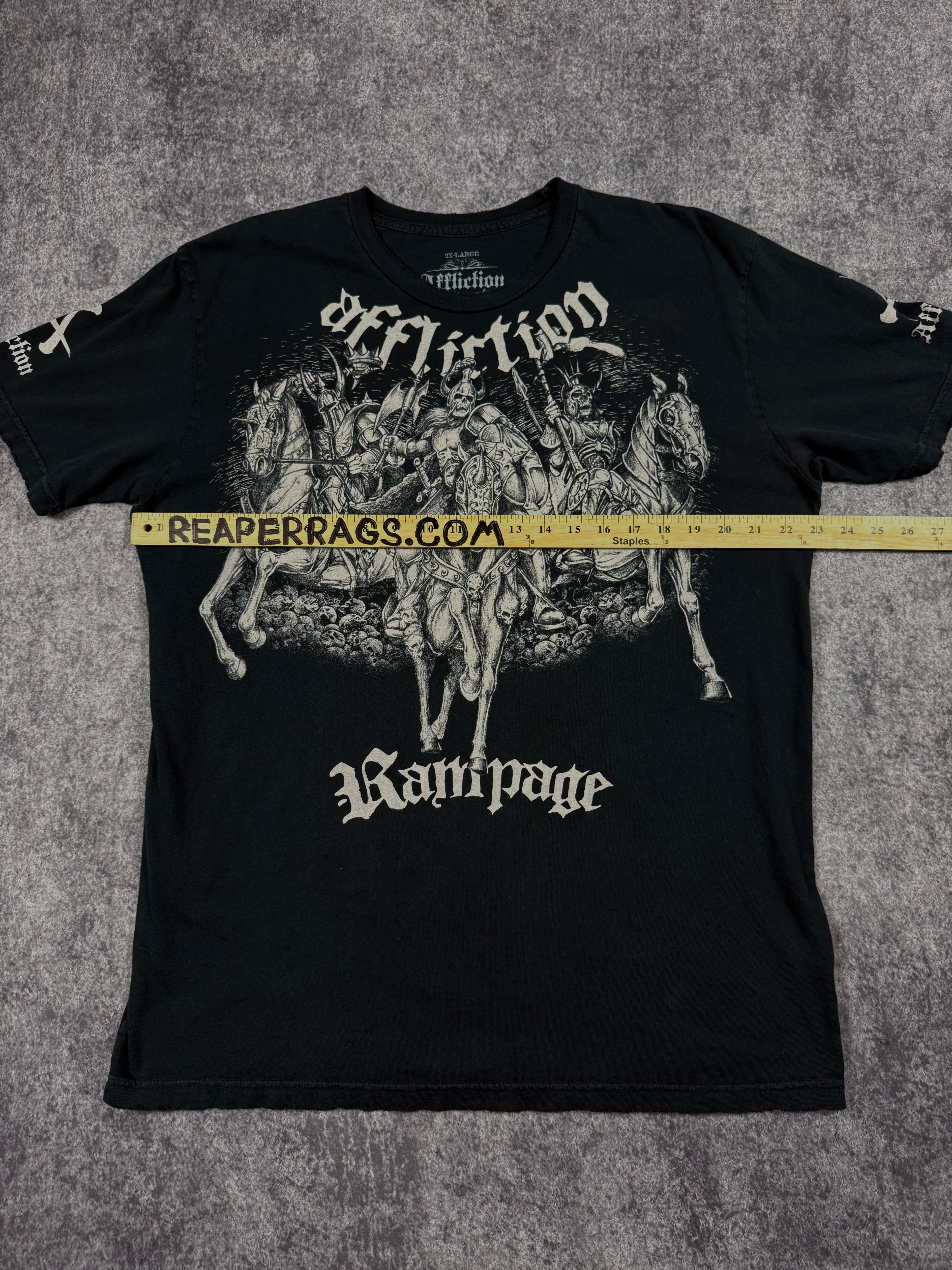 (rare) 2000s affliction x quintin jackson shirt (XL)