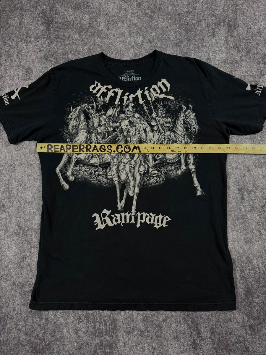 (rare) 2000s affliction x quintin jackson shirt (XL)