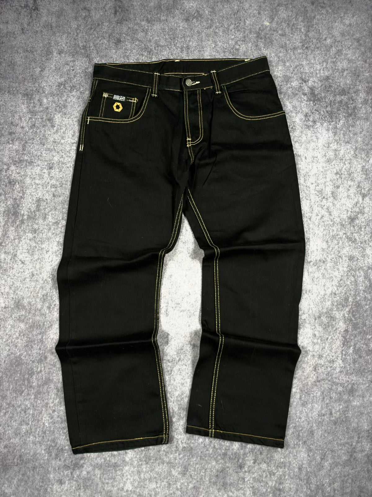 (RARE) 2000s BOOTLEG EMBROIDERED SOUTHPOLE JEANS (34x28)