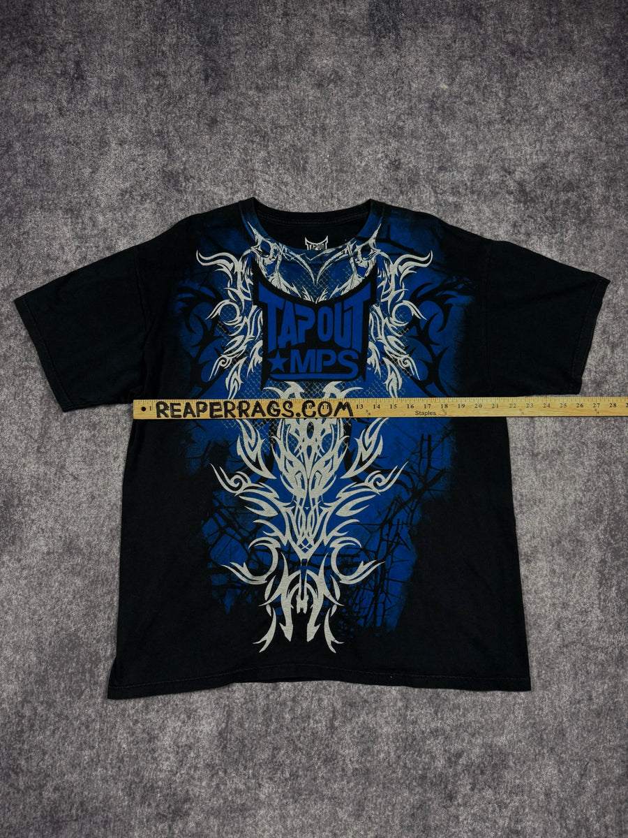 (GRAIL) 2000s CHROME TAPOUT SHIRT (L)