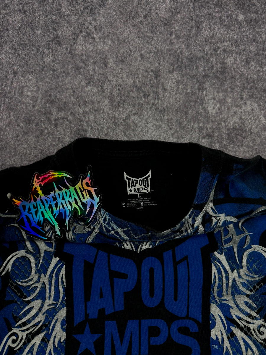 (GRAIL) 2000s CHROME TAPOUT SHIRT (L)