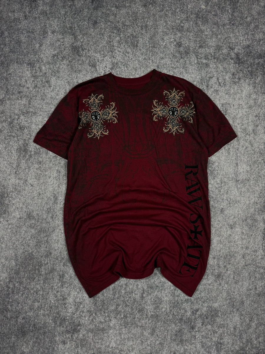 (RARE) 2000s RAW STATE SHIRT (S)