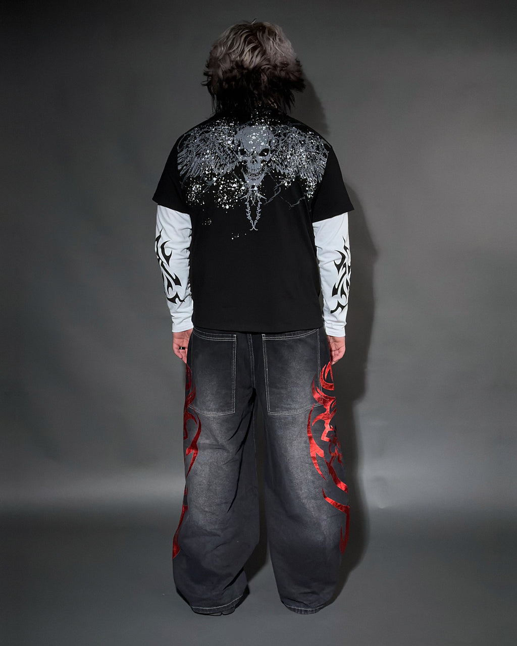 SINNER LAYERED SHIRT (BLACK)
