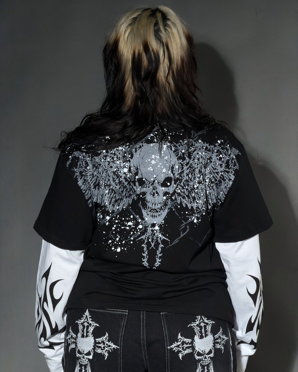 SINNER LAYERED SHIRT (BLACK)
