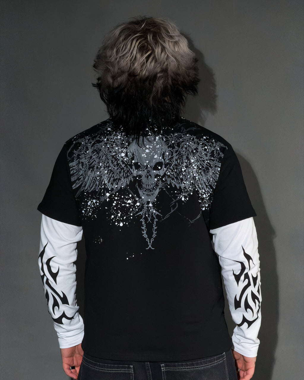 SINNER LAYERED SHIRT (BLACK)
