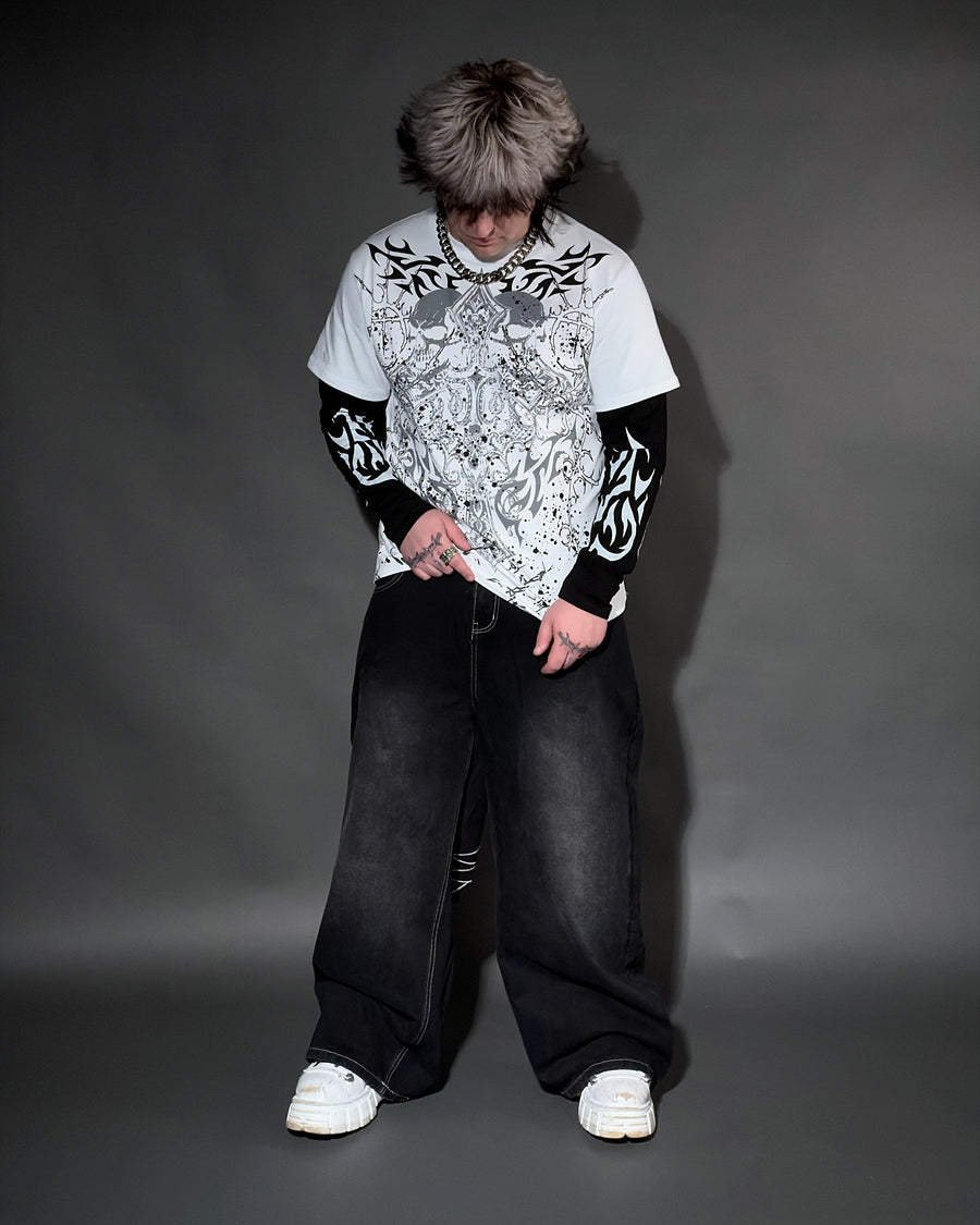 SINNER LAYERED SHIRT (WHITE)