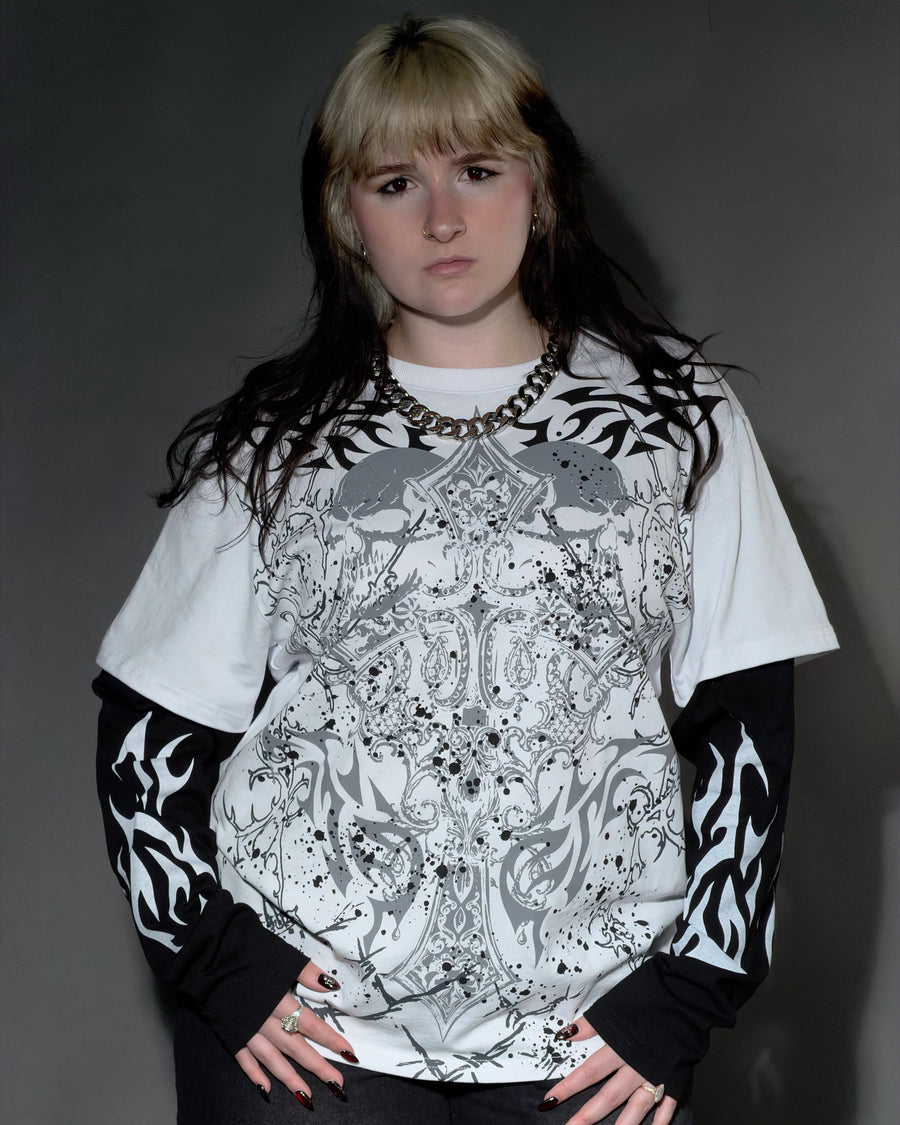 SINNER LAYERED SHIRT (WHITE)