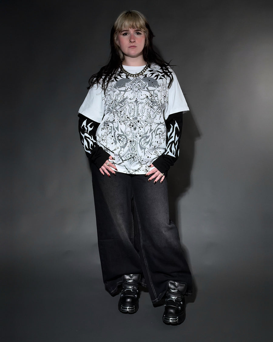 SINNER LAYERED SHIRT (WHITE)
