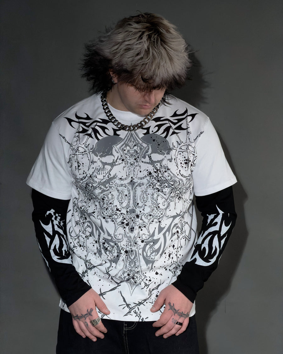 SINNER LAYERED SHIRT (WHITE)