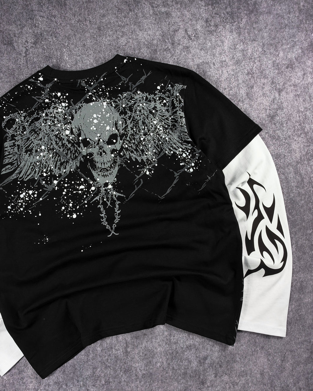 SINNER LAYERED SHIRT (BLACK)