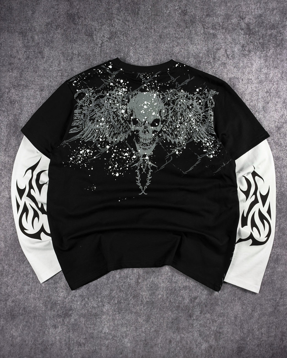 SINNER LAYERED SHIRT (BLACK)