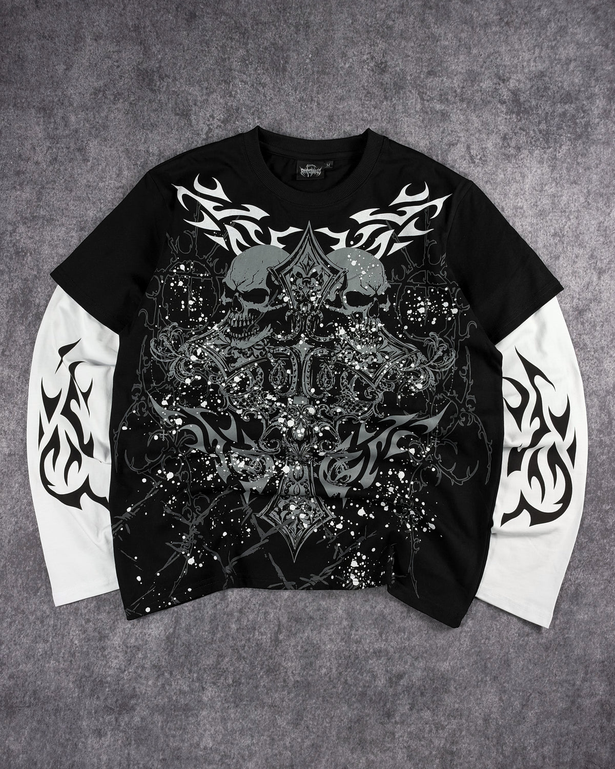 SINNER LAYERED SHIRT (BLACK)